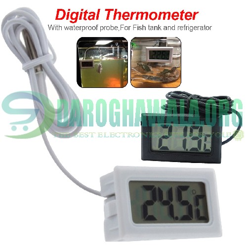 Mini Thermometer Hygrometer, Built-in Lcd Digital Humidity Meter Gauge  Monitor With External Probe For Incubators, Brooders, Reptile Tank,  Aquarium, T