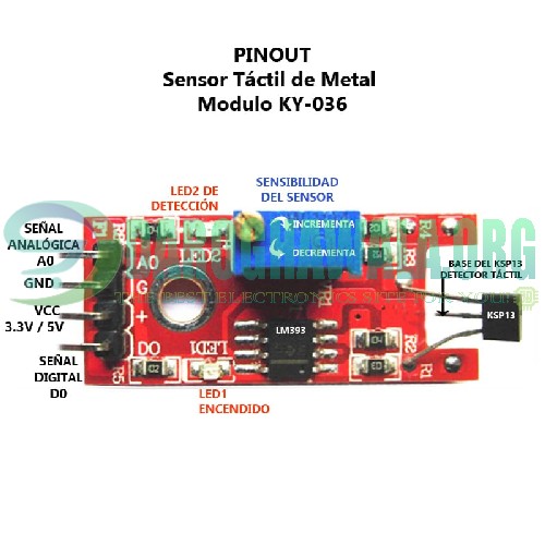 Ky 036 Metal Touch Sensor Module For Arduino In Pakistan 0404