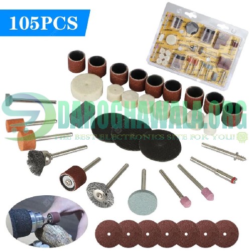 105 Pcs Mini Electric Drill Grander Machine Rotary Tool Accessories Kit In Pakistan