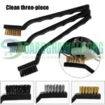 3 Pcs Wire Brush Set Stainless Steel Brass Nylon Cleaning Tool In Pakistan