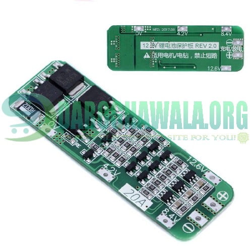 3S BMS 20A Li-ion Lithium Battery 18650 PCB Charger Protection Board In Pakistan 