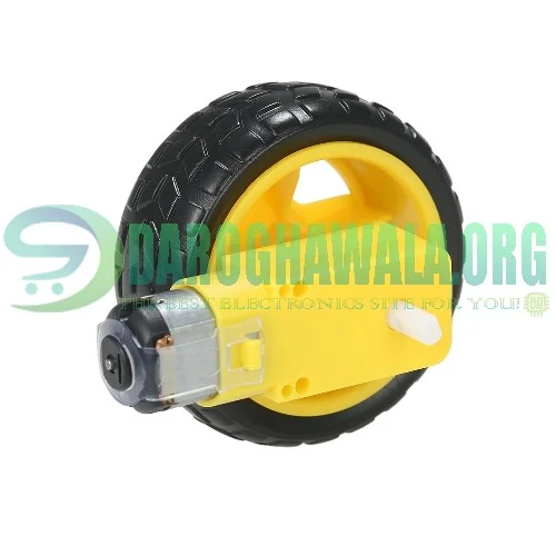 Smart Robot Car Tyre Wheel Gear Motor Set DC 3-6V In Pakistan