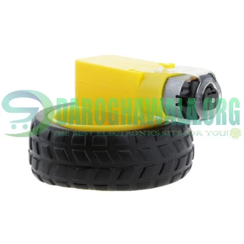 Smart Robot Car Tyre Wheel Gear Motor Set DC 3-6V In Pakistan
