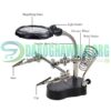 Helping Hand Clip Desktop LED Light Magnifier Glass with Soldering Stand 3.5X 12X in Pakistan