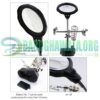 Helping Hand Clip Desktop LED Light Magnifier Glass with Soldering Stand 3.5X 12X in Pakistan