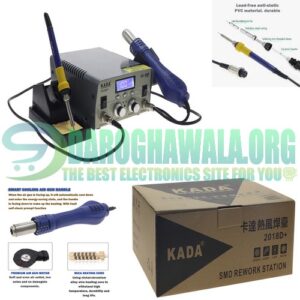 KADA 2018D+ Digital 2 in 1 SMD Hot Air Gun Soldering Iron Rework Station in Pakistan
