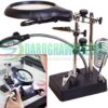 Magnifying Glass 5 LED Auxiliary Clip Magnifier 3 In1 Hand Soldering Solder Iron Stand Holder