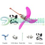 10 Inch Flexible Plastic Propeller With DC 12V Motor And 18 Inch Plastic Rod And 12V 2A Adapter in Pakistan