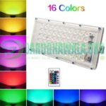 50W 16 Color RGB LED Flood Light With Remote Control In Pakistan