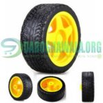 65mm Smart Robot Car Yellow Tyre Wheel For BO Motor In Pakistan