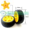 65mm Smart Robot Car Yellow Tyre Wheel For BO Motor In Pakistan