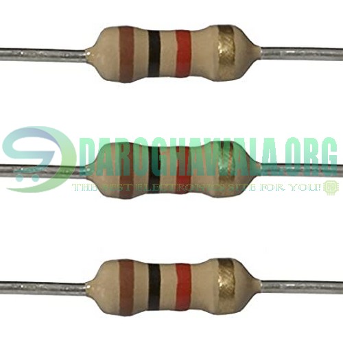 1K Ohm 1/4 Watt 5% Carbon Film Resistor Through Hole In Pakistan