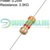 3.3K Ohm 14 Watt 5% Carbon Film Resistor Through Hole In Pakistan