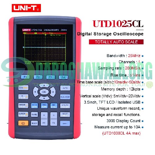 Portable Handheld Digital Oscilloscope UNI T UTD1025CL in Pakistan