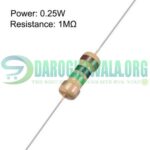 1M Ohm 14 Watt 5% Carbon Film Resistor Through Hole In Pakistan