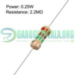 2.2M Ohm 14 Watt 5% Carbon Film Resistor Through Hole In Pakistan