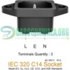 AC 07 AC 250V 10A Male Power Socket Panel Mounted In Pakistan