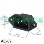 AC 07 AC 250V 10A Male Power Socket Panel Mounted In Pakistan