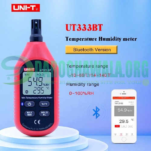 UNI T Mini Temperature Humidity Meter UT333BT in Pakistan