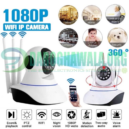 V380 Wireless WiFi Camera IP Camera With Triple Antenna For Home Security Camera In Pakistan