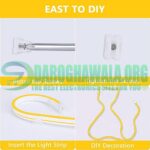 1 Meter DC 12V Yellow Neon Flexible Strip Light Rope Light Waterproof For Indoor Outdoor Decoration In Pakistan