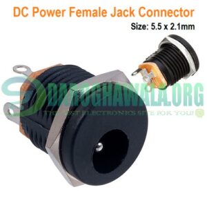 5.5mm x 2.1mm 3 Pin Female DC Power Jack Connector Panel Mount In Pakistan