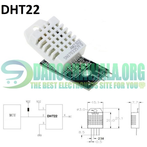 DHT22 Digital Temperature and Humidity Sensor Module AM2302 In Pakistan