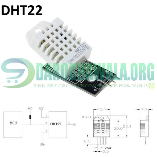 Dht22 Digital Temperature And Humidity Sensor Module Am2302 In Pakistan