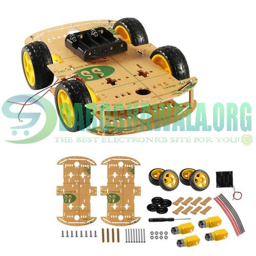 DIY 4WD 4 Wheel Smart Robot Car Chassis Kit For Arduino In Pakistan