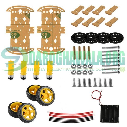 DIY 4WD 4 Wheel Smart Robot Car Chassis Kit For Arduino In Pakistan