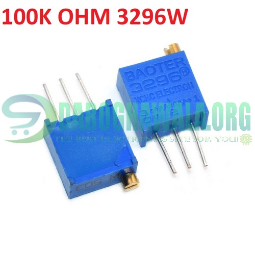 100K Ohm 3296W Multiturn Trimmer Potentiometer Variable Resistor In Pakistan