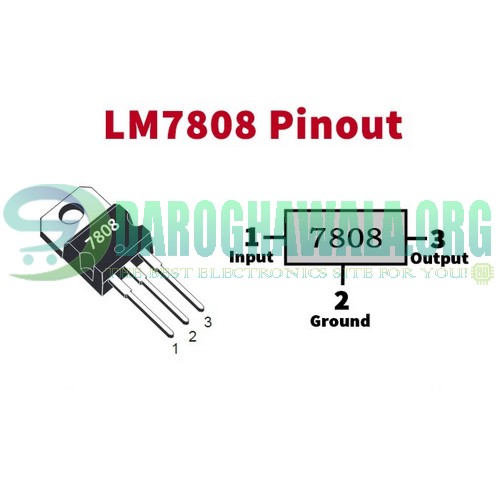 LM7808 L7808 7808 Linear Voltage Regulator IC In Pakistan