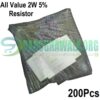 All Value 2 Watt Resistor 2W 5% Carbon Film Resistors 200pcs Packet In Pakistan