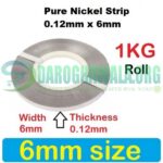 1KG Roll Pure Nickel Strip 0.12mm x 6mm Spot Welding Tape For DIY Battery In Pakistan