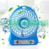 Mini Portable 3 Speed Fan with Light -Operated Fan With 18650 cell in Pakistan