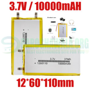 1260110 3.7V 10000mAh Lithium Ion Rechargeable Battery For Power Bank In Pakistan