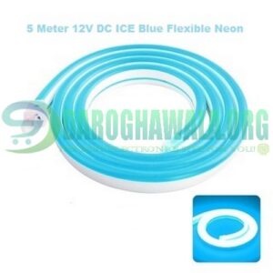 5 Meter DC 12V ICE Blue Neon Flexible Strip Light Rope Light Waterproof For Indoor Outdoor Decoration In Pakistan