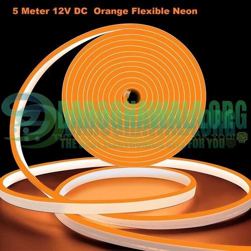 5 Meter DC 12V Orange Neon Flexible Strip Light Rope Light Waterproof