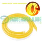 5 Meter DC 12V Yellow Neon Flexible Strip Light Rope Light Waterproof For Indoor Outdoo