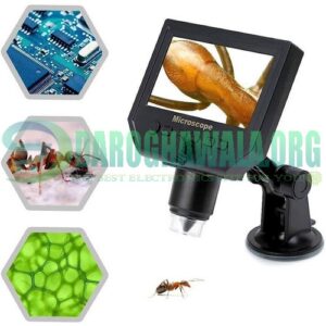 Digital Microscope 4.3in HD LED 3.6MP 1-600X Continuous Magnifier in Pakistan