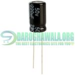 220UF 50V Aluminium Electrolytic Polar Capacitor In Pakistan