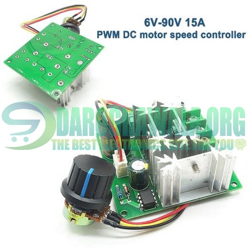 DC Motor Speed Controller DC 6V-90V 15A with Potentiometer in Pakistan