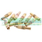 RCA Connector Gold Plated Male Plug Audio Video Adapter Coaxal Cable Metal Connector in Pakistan