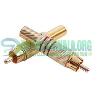 RCA Connector Gold Plated Male Plug Audio Video Adapter Coaxal Cable Metal Connector in Pakistan