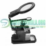 TE-803 Magnifying Glass 10 LED Light Lens Auxiliary Clip Magnifier With Soldering Stand In Pakistan