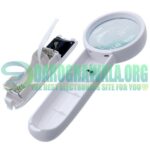 MG6B-3 50mm 5X Magnification Hand Held Magnifier Glass With 2 Led Light In Pakistan