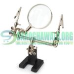 TE-805 Adjustable Helping Hand Soldering Stand Glass Lens 2.5X Magnifier Alligator Clip In Pakistan