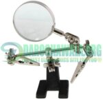 TE-805 Adjustable Helping Hand Soldering Stand Glass Lens 2.5X Magnifier Alligator Clip In Pakistan