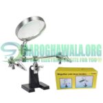 TE-805 Adjustable Helping Hand Soldering Stand Glass Lens 2.5X Magnifier Alligator Clip In Pakistan