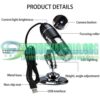 500X 8 LEDs Digital USB Microscope For Electronics Repair In Pakistan